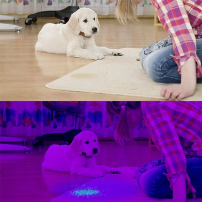 9-128 LED Ultraviolet Blacklight UV Light Lamp Detector for Dog Urine Stains Outdoor Waterproof 9-100 LED UV Flashlight Camping