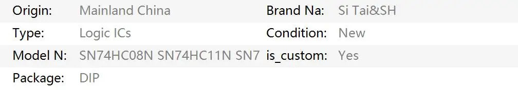 5PCS SN74HC08N SN74HC11N SN74HC14N DIP-14 Logic Gate ICs AND, NAND, Inverter