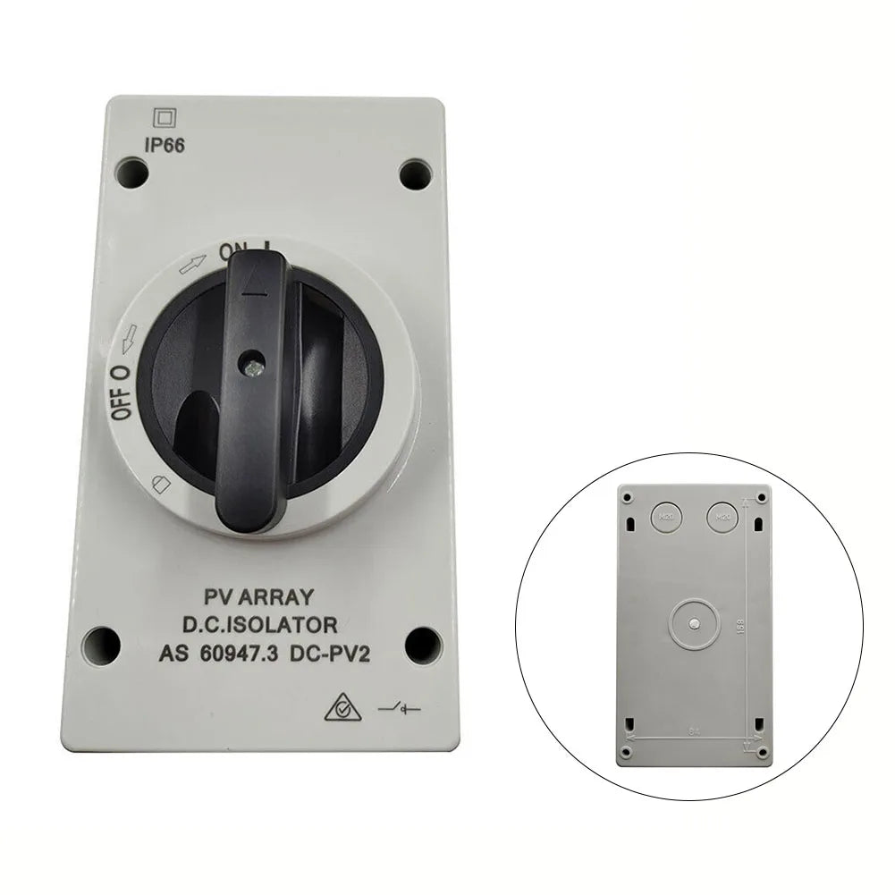 50 60HZ Isolation Switch Isolation Switch From 300V To 1000V Gray Plastic Silver Contacts 32A 1000V Above 440V