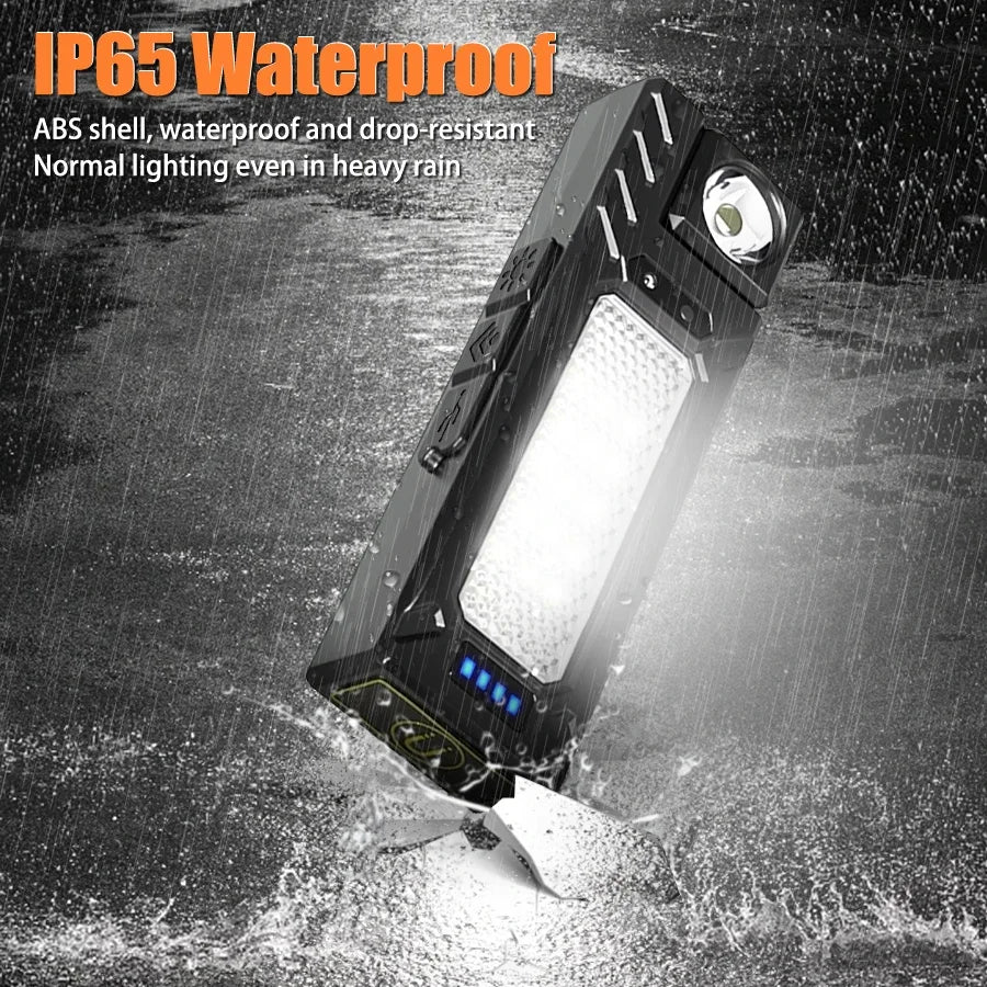 Mini Sensor LED Flashlight Rechargeable Torch with Magnet Portable Hat Clip Light Outdoor Waterproof for Camping Fishing Lantern