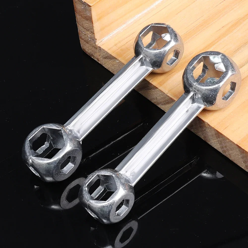 Metal Hexagonal Wrench 6~15mm Car Bicycle Hexagonal Screw Installation Disassembly Tool Multi Purpose Sleeve Bone Shaped Wrench