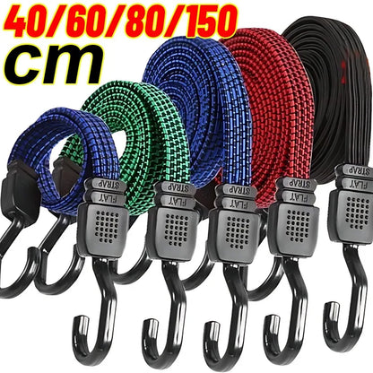 Motorcycle Bungee Cord Luggage Strap with Steel Hooks Cargo Tie Down