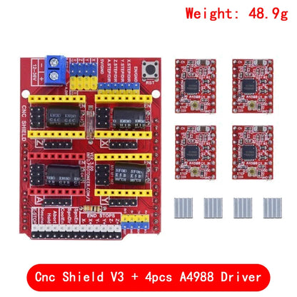 CNC Shield V3 Expansion Board for Engraving Machine and 3D Printer with A4988/DRV8825 Drivers