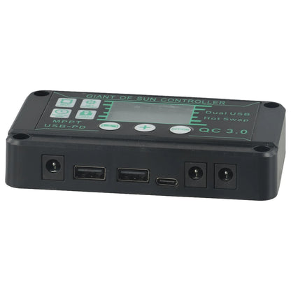 Digital Display Waterproof MPPT Solar Charge Controller Adjustable Current Options 10A 100A Efficient Energy Utilization