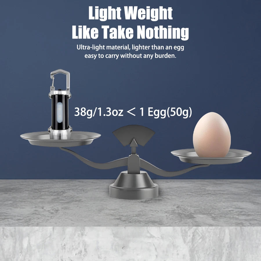 New COB Keychain Work Light Rechargeable LED Flashlight Portable Hiking Light with Hook Waterproof Keyring Camping Pocket Lamp