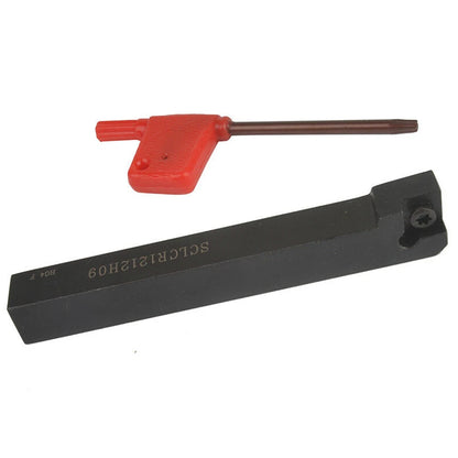 SCLCR1212H09 Holder Bracket Lathe Tool Cutter With 10pcs CCMT09T304-PM Insert 100mm Length 12mm Width Turning Tool Holder