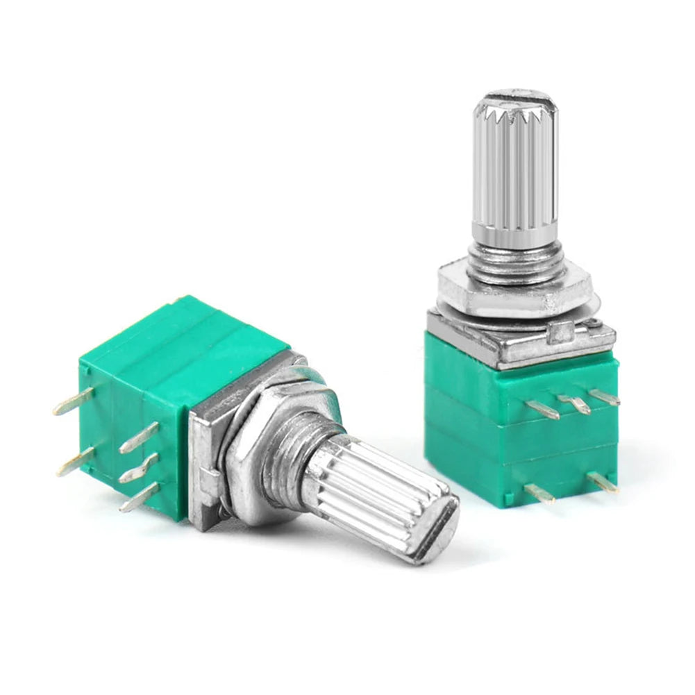 Audio Equipment 60*60*60 Mm Sealing Potentiometer Knurled Shaft Potentiometer Control Device Plastic Shell Single Linear Use