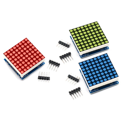 MAX7219 4-in-1 Dot Matrix Display Module with 5-Pin Interface for Arduino Microcontroller Projects