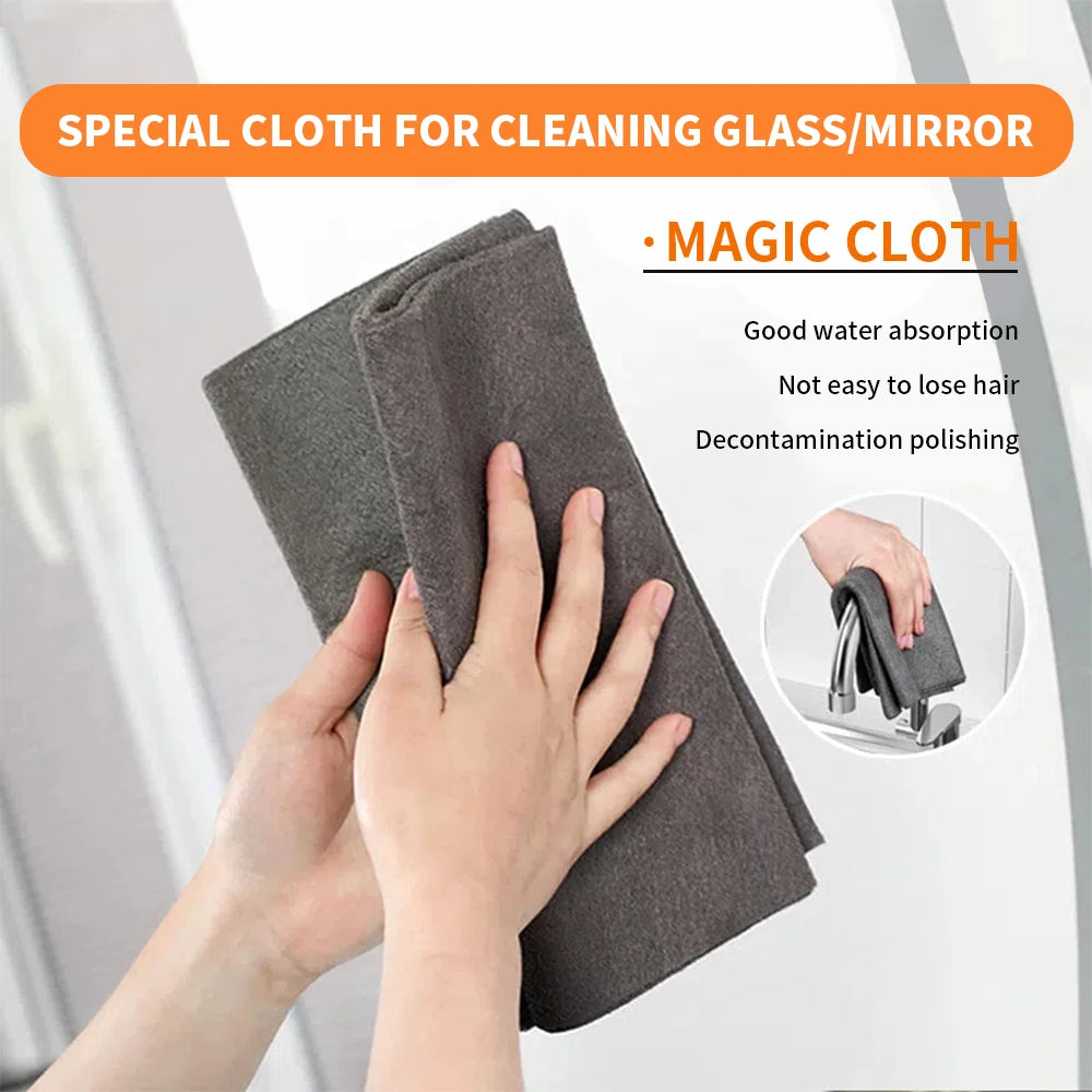 Thickened Microfiber Cleaning Cloth No-Trace Reusable Wiping Towel