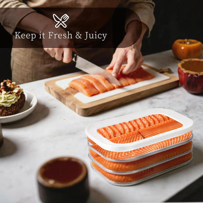 Bacon & Lunch Meat Storage Container for Fridge Stackable Box