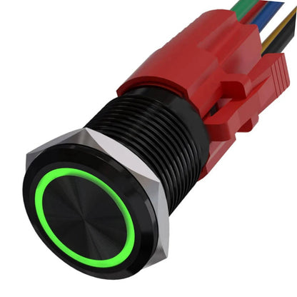 IP67 Waterproof Metal Push Button Switch Self-reset Switch For Automotive Long Electrical Lifespan Smooth Tactile Feel