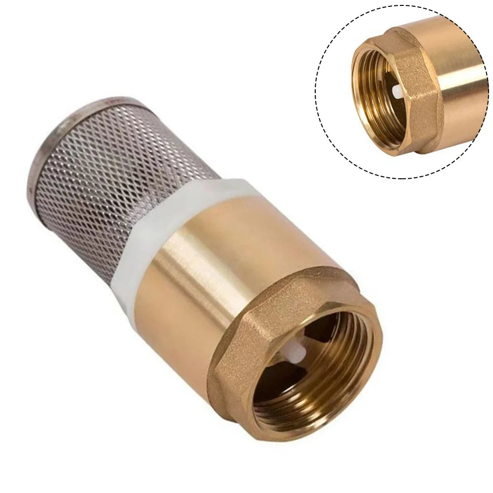 Brass Foot Valve DN25 With Check Valve Stainless Steel Basket Suction Basket 1 Inch Internal Thread Foot Valve 25 Mm