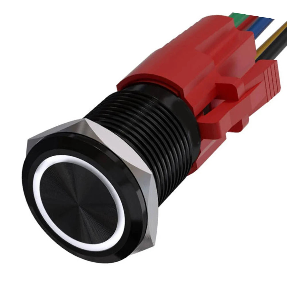 IP67 Waterproof Metal Push Button Switch Self-reset Switch For Automotive Long Electrical Lifespan Smooth Tactile Feel