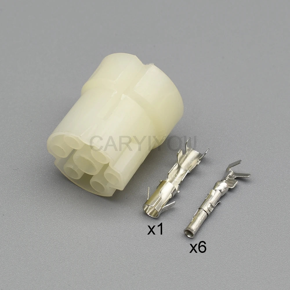 DJ3071-1.5/3.5-11 / DJ3071-1.5/3.5-21 White Automotive 7-Pin Composite Connector — Male Female with 15cm Pre-wired Harness