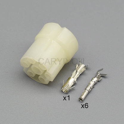 DJ3071-1.5/3.5-11 / DJ3071-1.5/3.5-21 White Automotive 7-Pin Composite Connector — Male Female with 15cm Pre-wired Harness