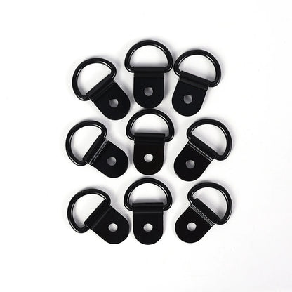 100/10PCS D Shape Pull Hook Tie Down Anchor Ring Iron Stainless Steel Cargo Tie Down Ring for Truck Trailers RV Boat Accessories