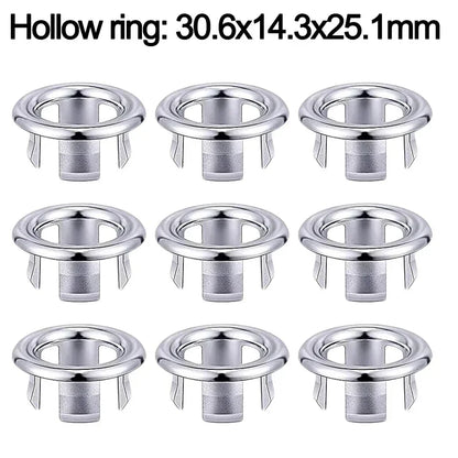 1/10PCS Sink Overflow Cover Round Ceramic Wash Basin Overflow Ring Trim Hollow Hole Bath Insert Replacement Bathroom Accessories