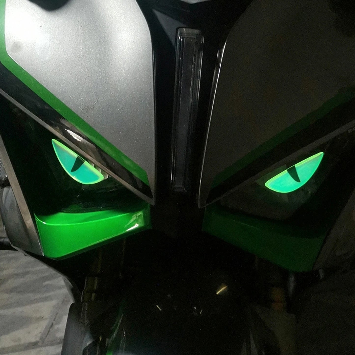 3D Devil Eye Motorcycle Scooter Windshield Night Sticker Decorative