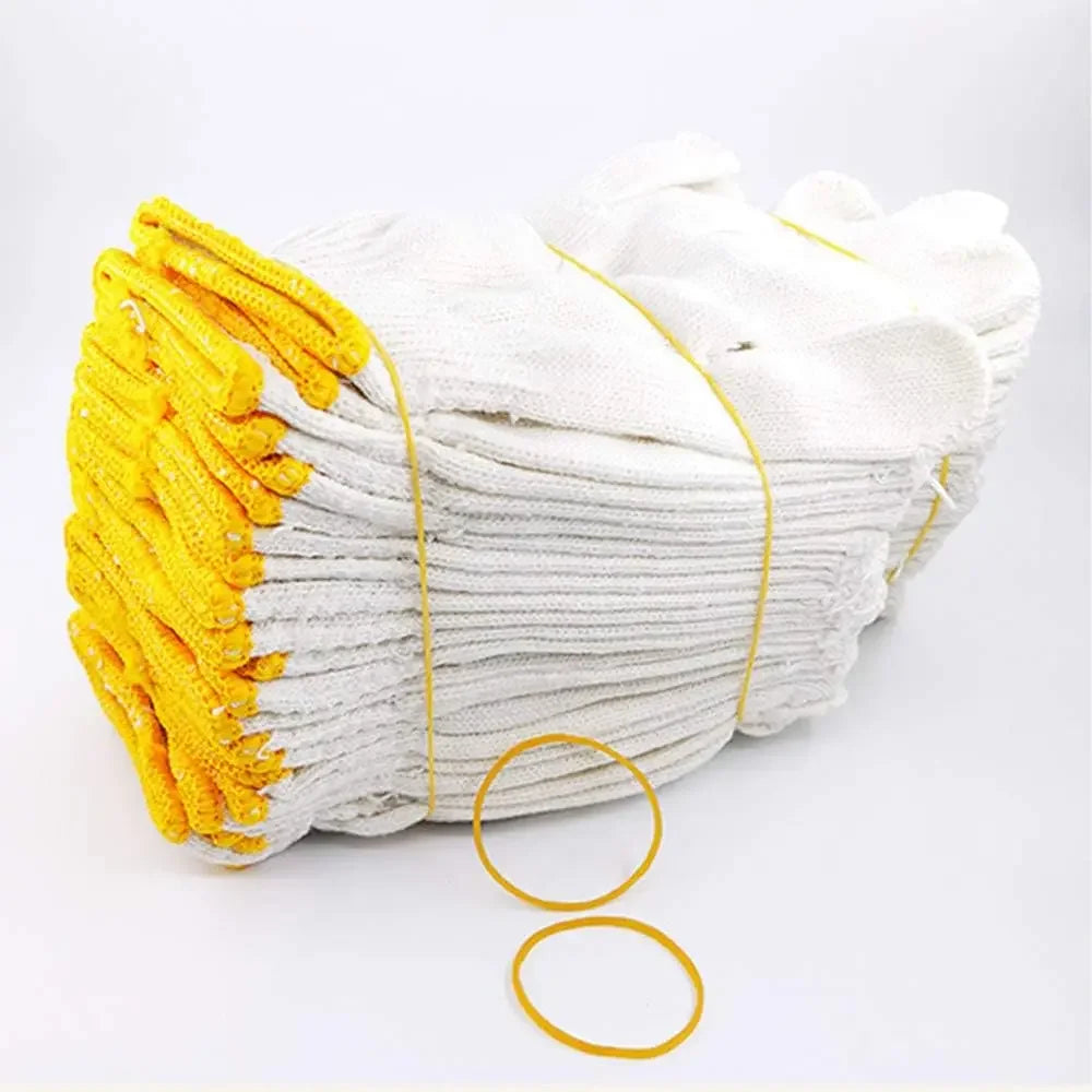 Wholesale Elastic Rubber Bands – Stretchable Yellow O-Rings Latex Fasteners for Office & School Stationery Supplies (Bulk Pack)