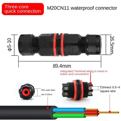 IP68 Waterproof Cable Connector I/T Type Junction Box 2-pin 3-pin 4-pin 5-pin Electrical Terminal LED Lights Wire Waterproof Box