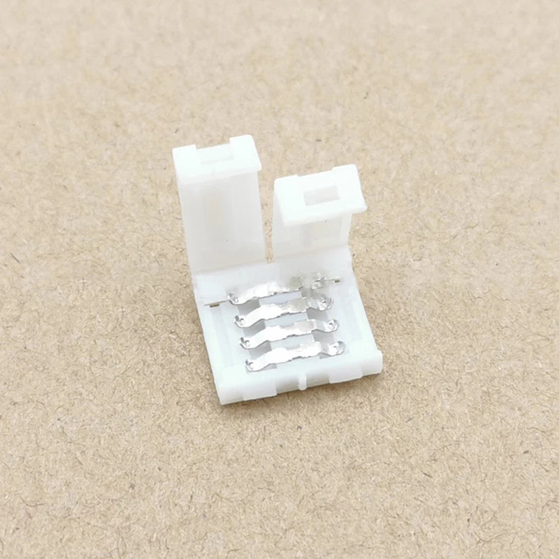 New 10pcs RGBW LED Connector 10mm 4pin Free Soldering Connector for 5050 3528 LED Single Color RGB RGBWW Strip Light