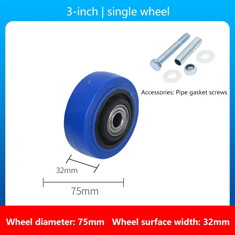 New New 3/4/5Inches Wear-resistant Replacement Caster Wheel For Heavy Furniture Industrial Equipment Trolley Accessories