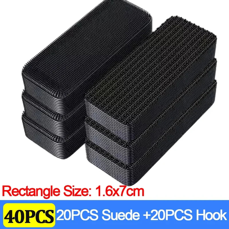 100/2pcs Carpet Fixing Stickers Double Faced High Adhesive Car Carpet Fixed Patches Home Floor Foot Mats Anti Skid Grip Tapes