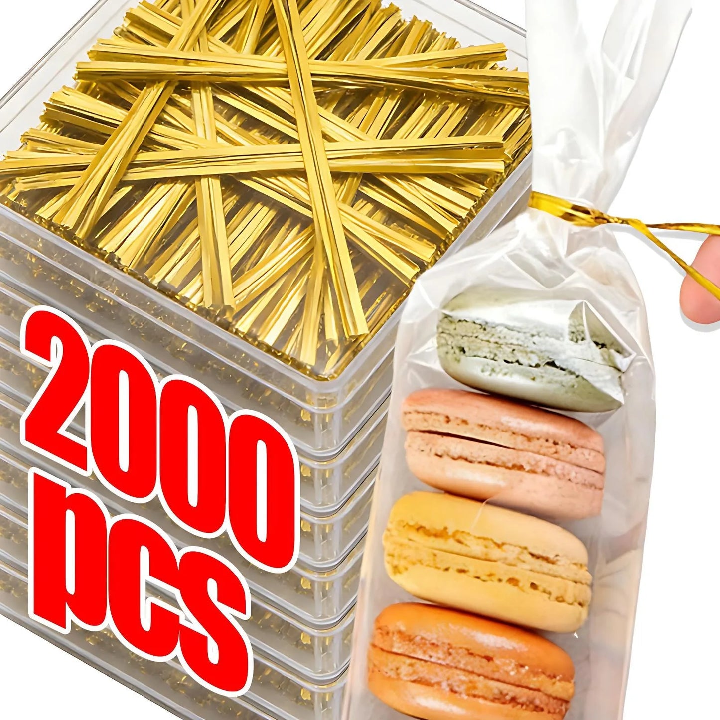 Reusable Metallic Twist Tie Bread Candy Bag Ties DIY Crafts Plant Flower Binding Wire Party Favor Gifts Wrapping Foil Twists Tie