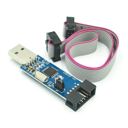 USB AVR Programmer USBASP USBISP ISP Bootloader with 10PIN to 6PIN Adapter