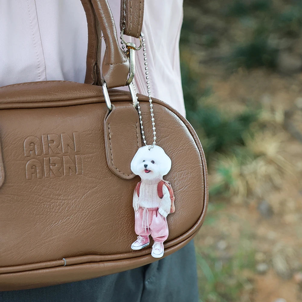 Cute Teddy Dog Car Hanging Ornament Keychain Pendant