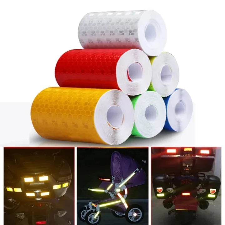 Car Reflective Tape Safety Warning Sticker – Anti-Collision Protective Strip Film for Auto & Moto