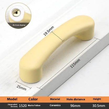 1pc Children's Furniture Handles Nordic Ceramic Children Room Cabinet Handles Macaron Colorful Round Drawer Knobs And Pulls