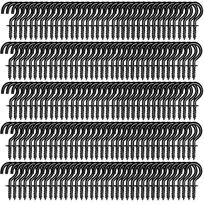 1000/50Pcs Mini Screw Hook Multifunctional Wall MountIron Screw-in Hanging Plants Holder Ceiling Hooks Cabinet Keys Cup Hanger