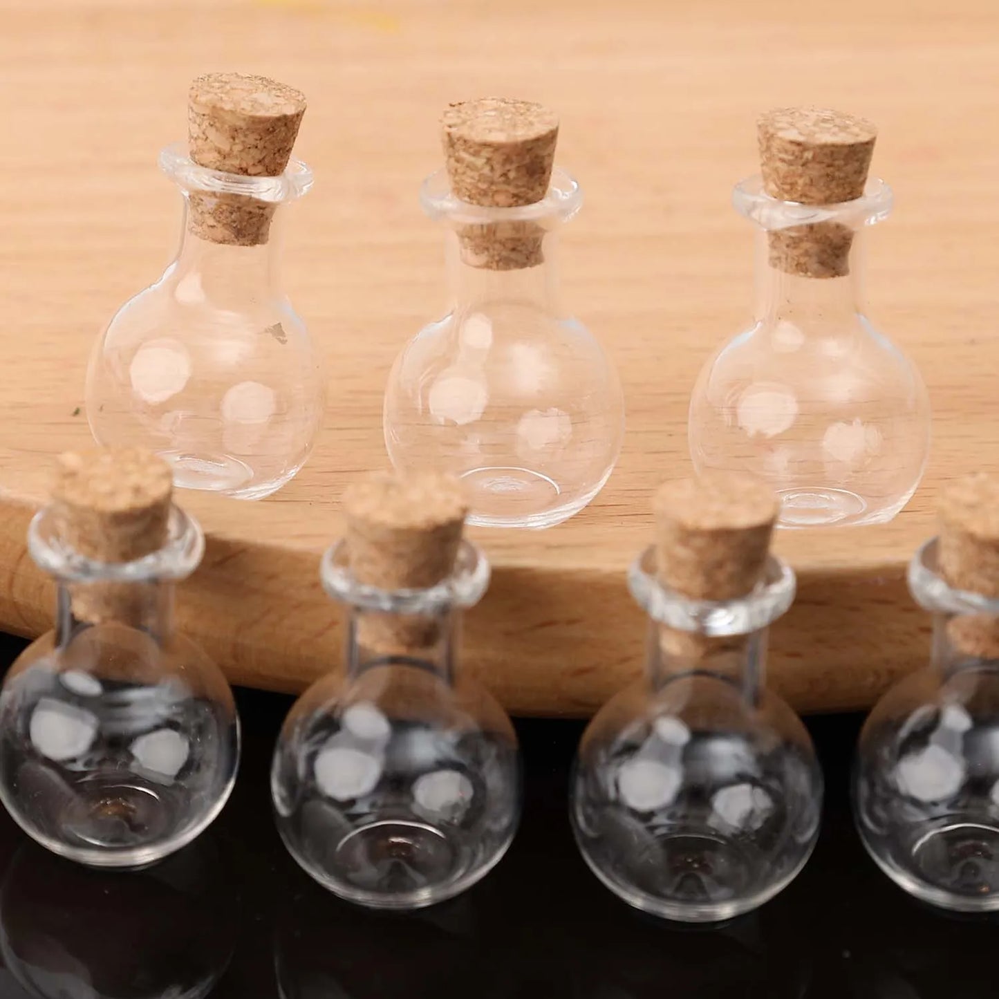 Mini Glass Bottles with Cork Stoppers — DIY Vials for Wedding, Birthday & Party Favors