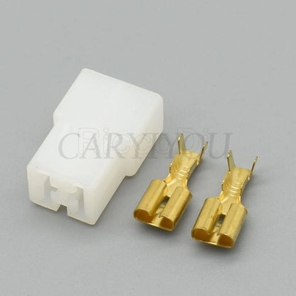 2-Pin Automotive Connector Set — Male & Female 6.3mm Socket 180924-5 / 180923-5