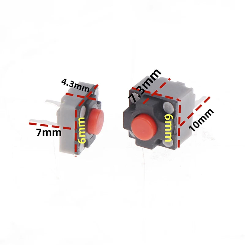 10Pcs Wireless Mouse Wired Mouse Button Micro Switch DIY Accessories For Kailh Mute Button 4.3/7.3MM Silent Switch