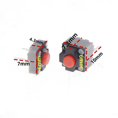 10Pcs Wireless Mouse Wired Mouse Button Micro Switch DIY Accessories For Kailh Mute Button 4.3/7.3MM Silent Switch