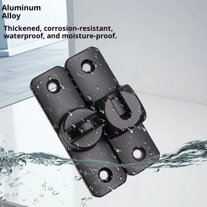 New Punch-free Hasp Latch Door Lock Black Cabinet Locks Kids Safety Lock  Sliding Door Anti-pried Hook Lock Hardware