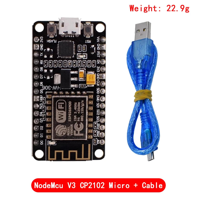 NodeMCU V2/V3 ESP8266 ESP-12E WiFi Development Board with CH340/CP2102/CH9102X