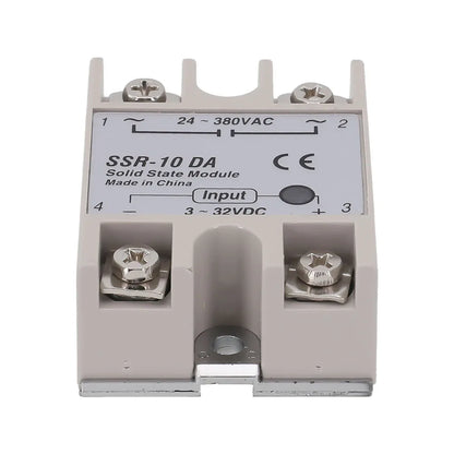 Single Phase Solid State Relay SSR-10DA DC Controlled AC Single-phase Solid State Relay 10A DC-AC Relay 3-32V DC To 24-380V AC