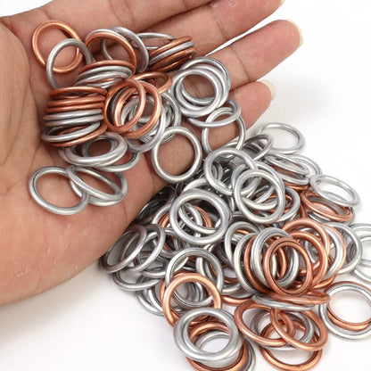 200/10pcs Car Oil Pan Drain Gasket Drainage Bolt Pad Aluminum/ Copper Oil Drain Plug Gasket Cars Accessories for Volkswagen Audi