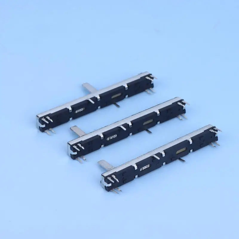 1pcs 75mm Straight Slide Potentiometer 8Pins A103 Double Fader A10K Soundcraft EFX8 Fader A10Kx2 A20KX2 A50KX2 B10KX2 A103 A203