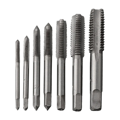 7Pcs For M3 Metric Thread Tap Drill Bits Set with HSS Straight Fluted Screw Taps for Stainless Steel and General Steel