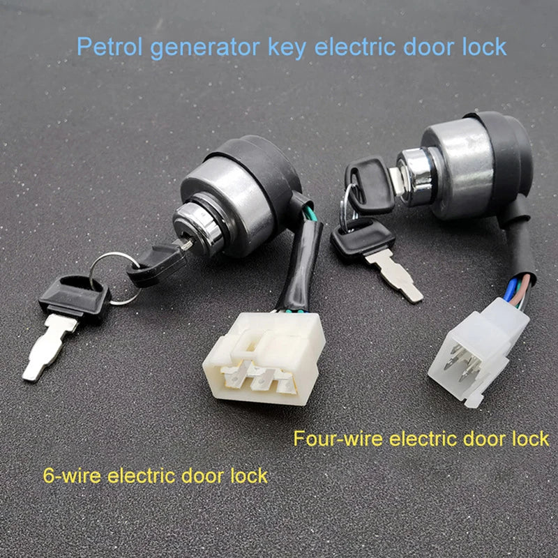 Generator Ignition Key Switch 4/6 Wire – 168F (2-3KW) & 188F (5-8KW)