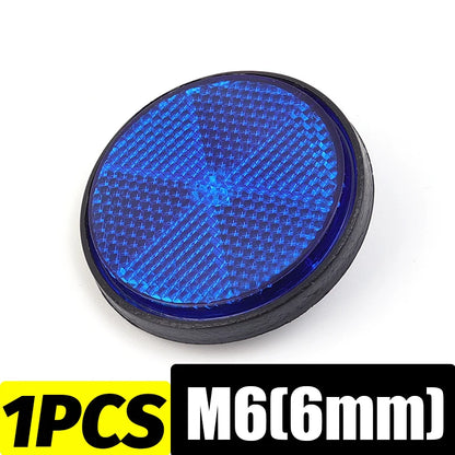 Round Motorcycle Reflector M6 Mount Night Warning Reflector