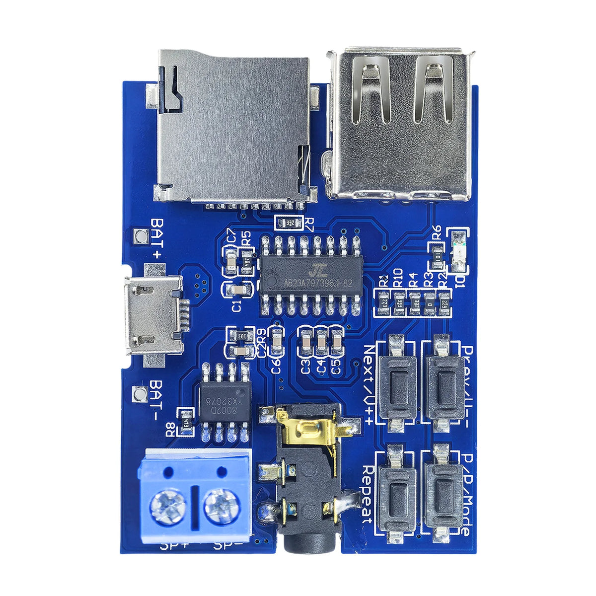 Entryready Usb Decoder TF Card and USB MP3 Decoder Player Module with Amplifier, 3.7-5.5V Pow ...