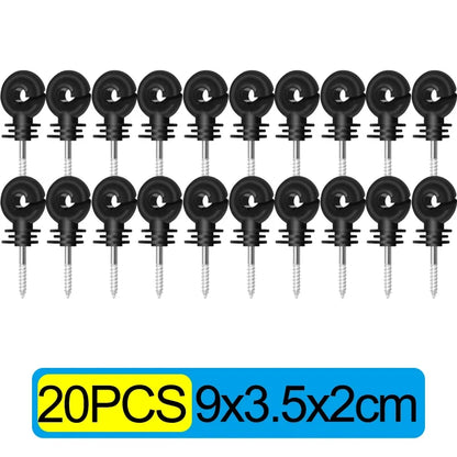 Electric Fence Insulators Self Tapping Wood Post Versatile Temperature Resistant Fence Post Insulator for Garden Farm