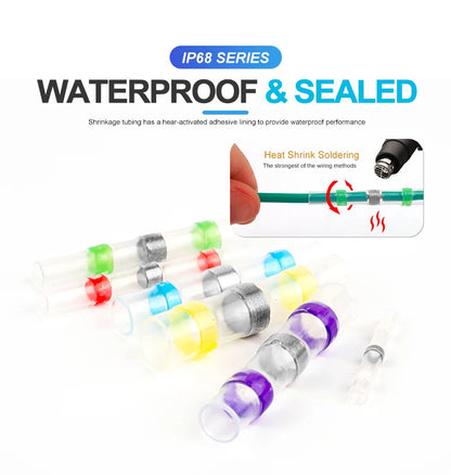 Welding Ring Heat Shrink Terminal, IP67 Waterproof Electrical Connector, Heat Shrink Tube Wire Connection Terminal