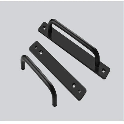 New Aluminium Alloy Punch-Free Furniture Cabinet Handle Sliding Door Pull and Flush Hardware Set for Wood Door Drawer