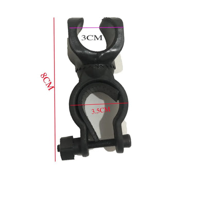 Bicycle Handlebar Flashlight Clip Holder Riding Handlebar Universal 360 Degree Rotating Bike LED Torch Mount Clamp Grip Bracket